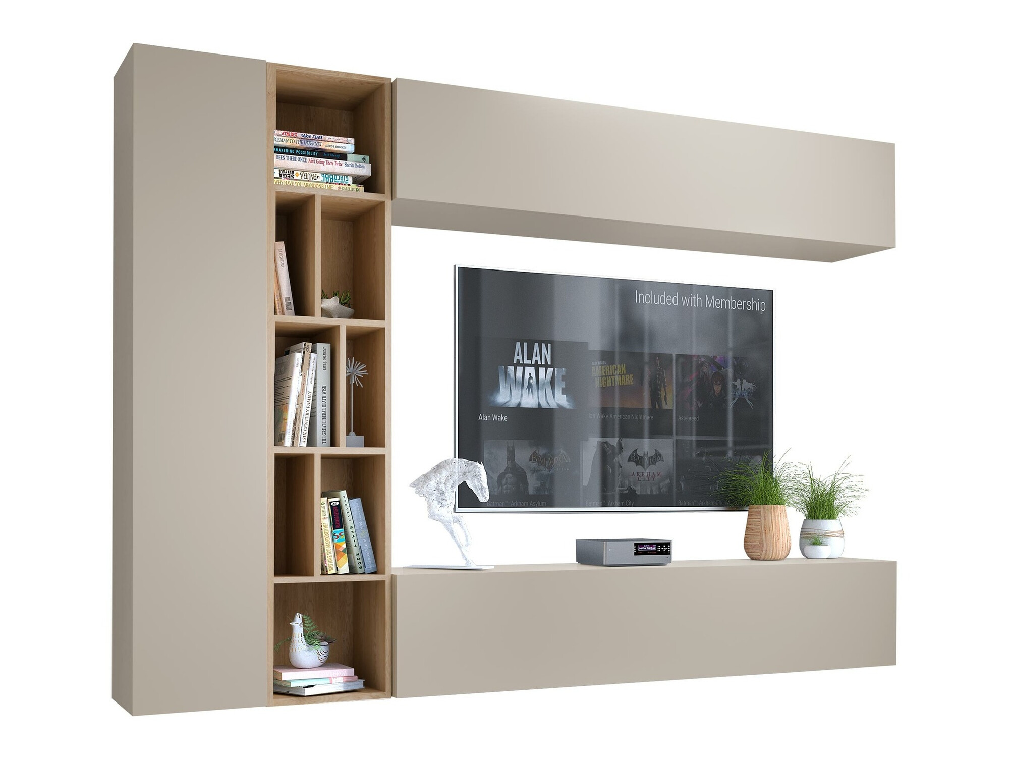 Комплект за хол Comfivo Natura (Кашмир + Artisan дъб)