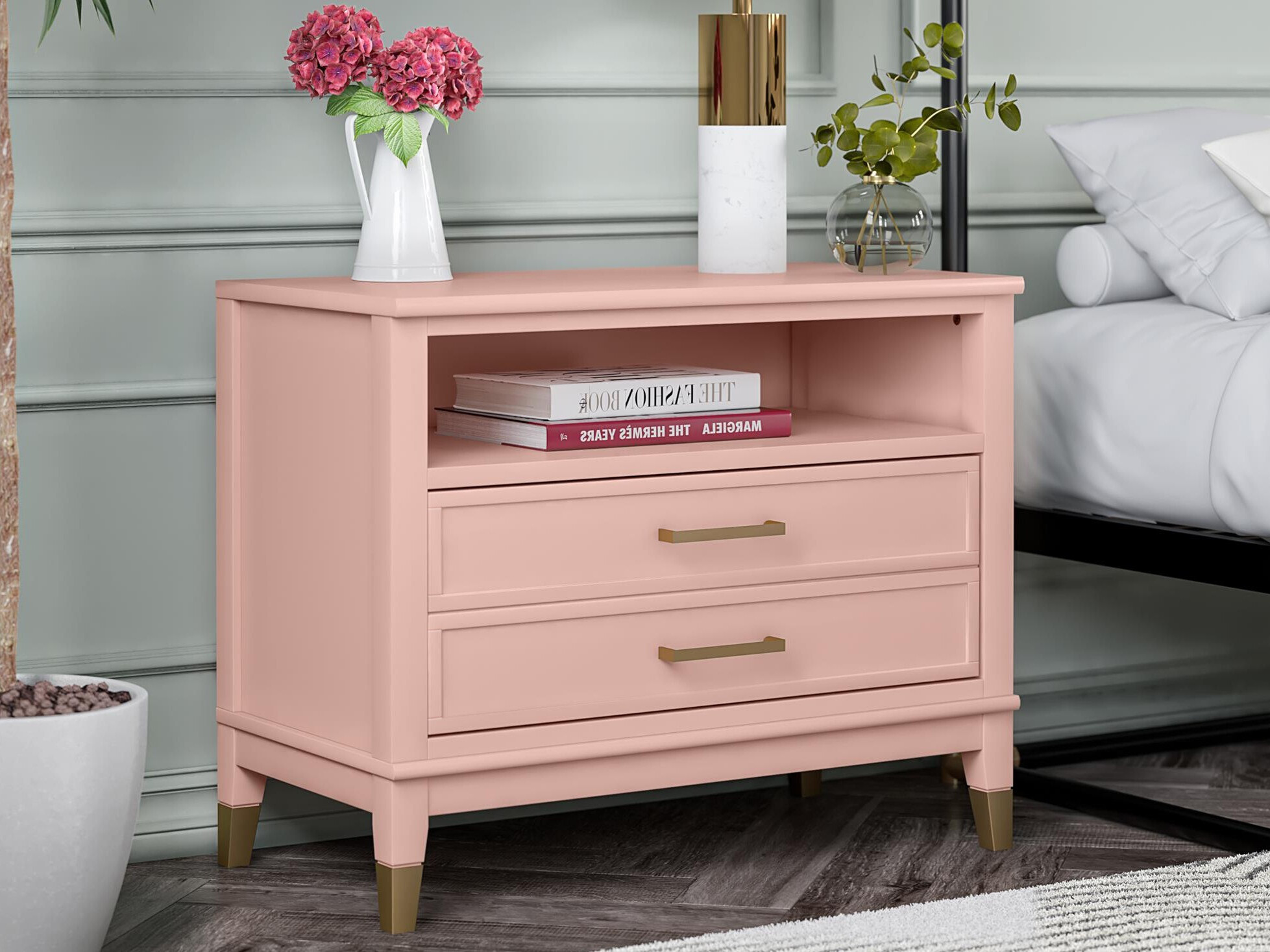 Нощно шкафче CosmoLiving by Cosmopolitan Belromu 107 (Роза)