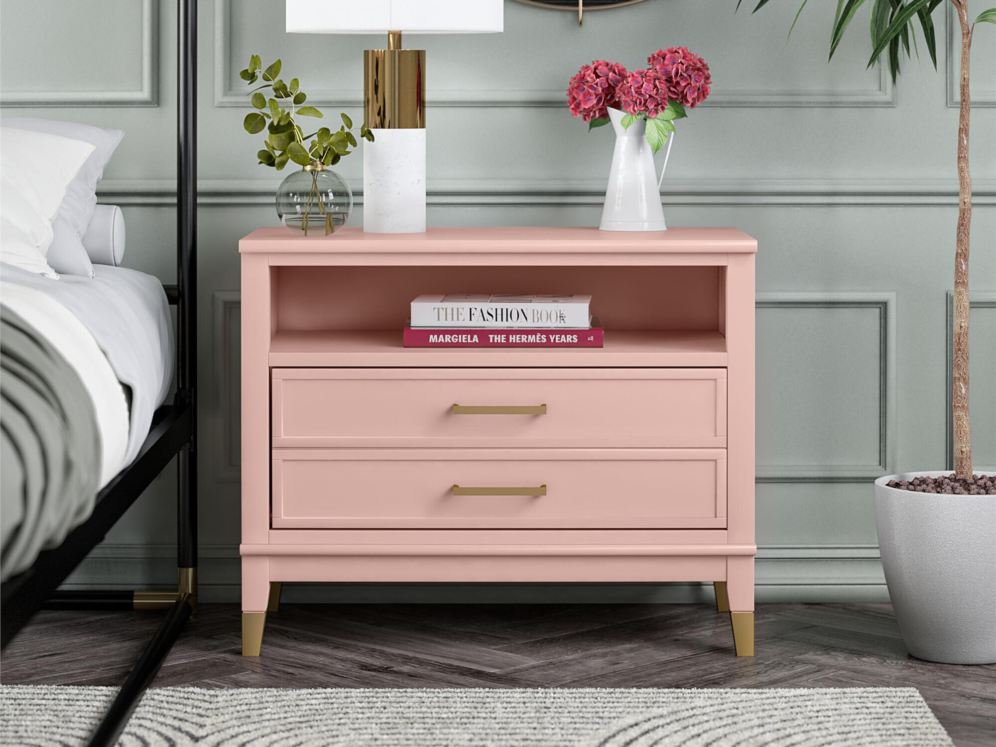 Нощно шкафче CosmoLiving by Cosmopolitan Belromu 107 (Роза)