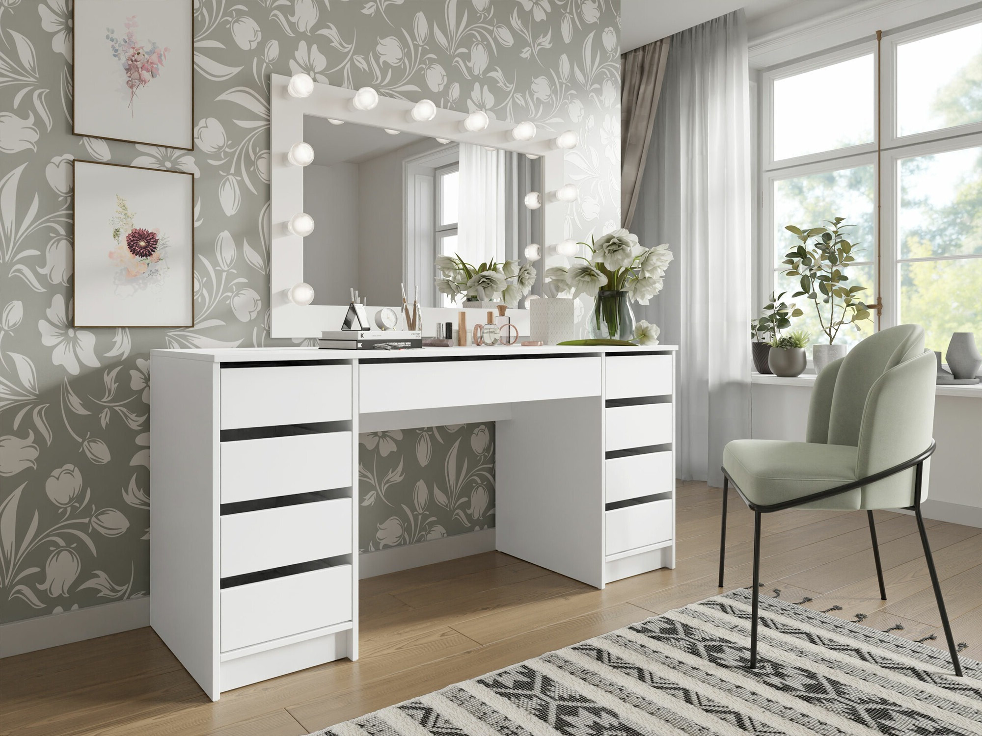 Офис бюро Comfivo 401 (Бял)