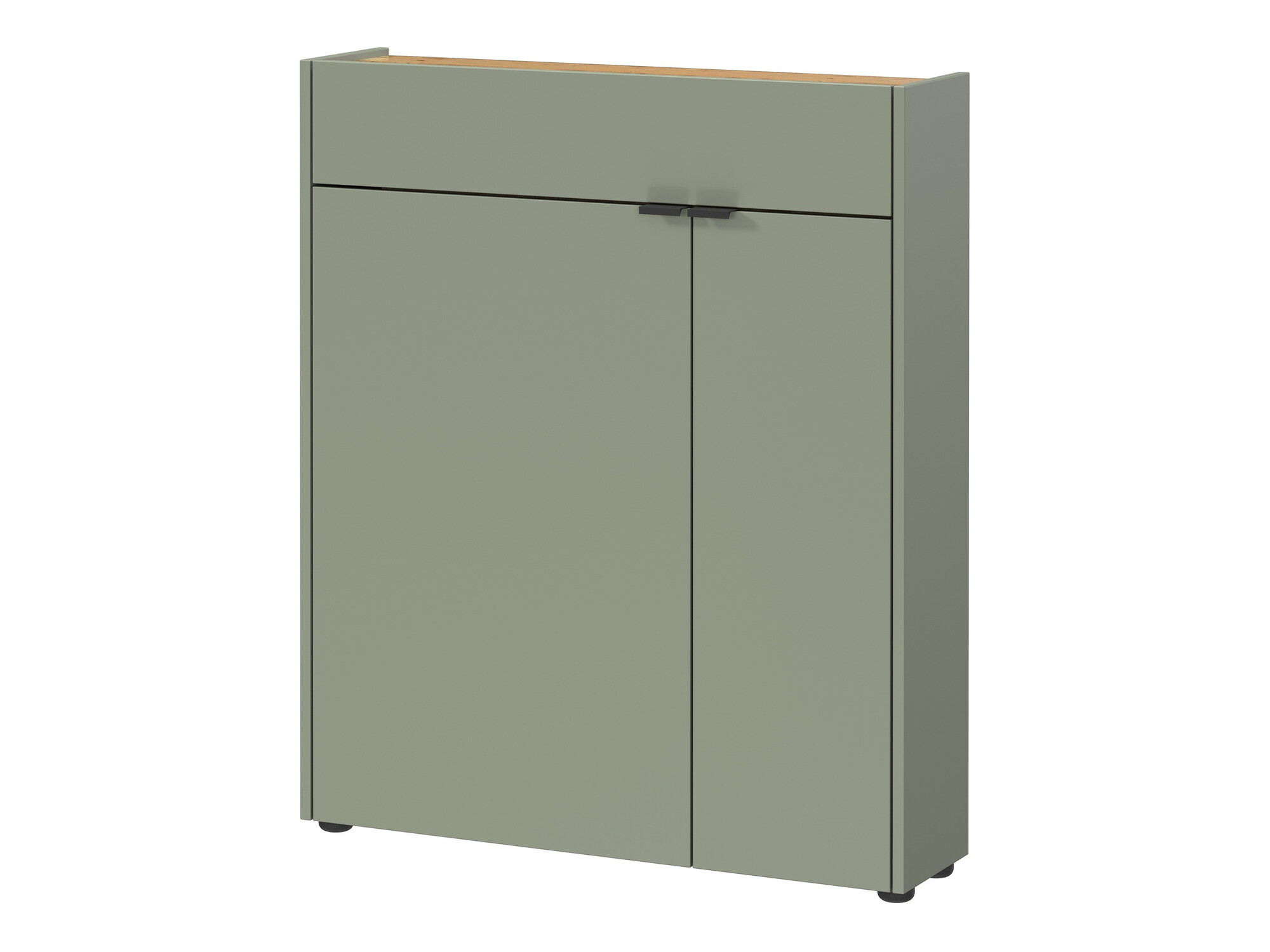 Етажерка за обувки Cirsale 110 (Пепеливо зелен + Navarra дъб)