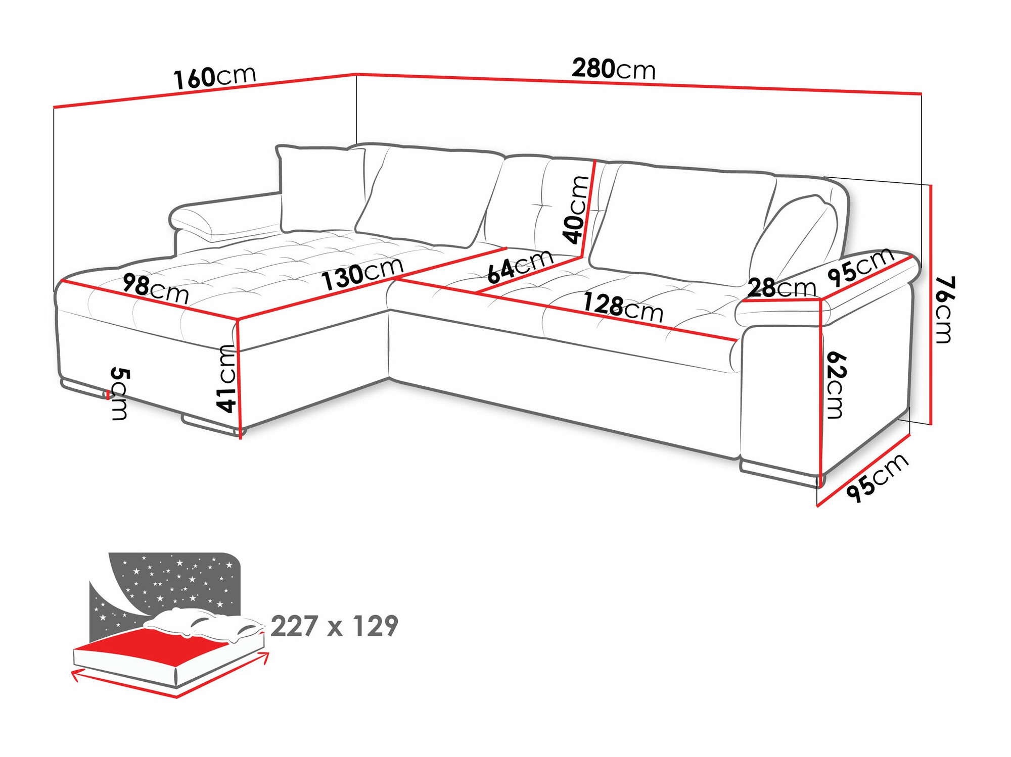 Ъглов диван Comfivo 181 (Sicuro 65 + Sempre 4)