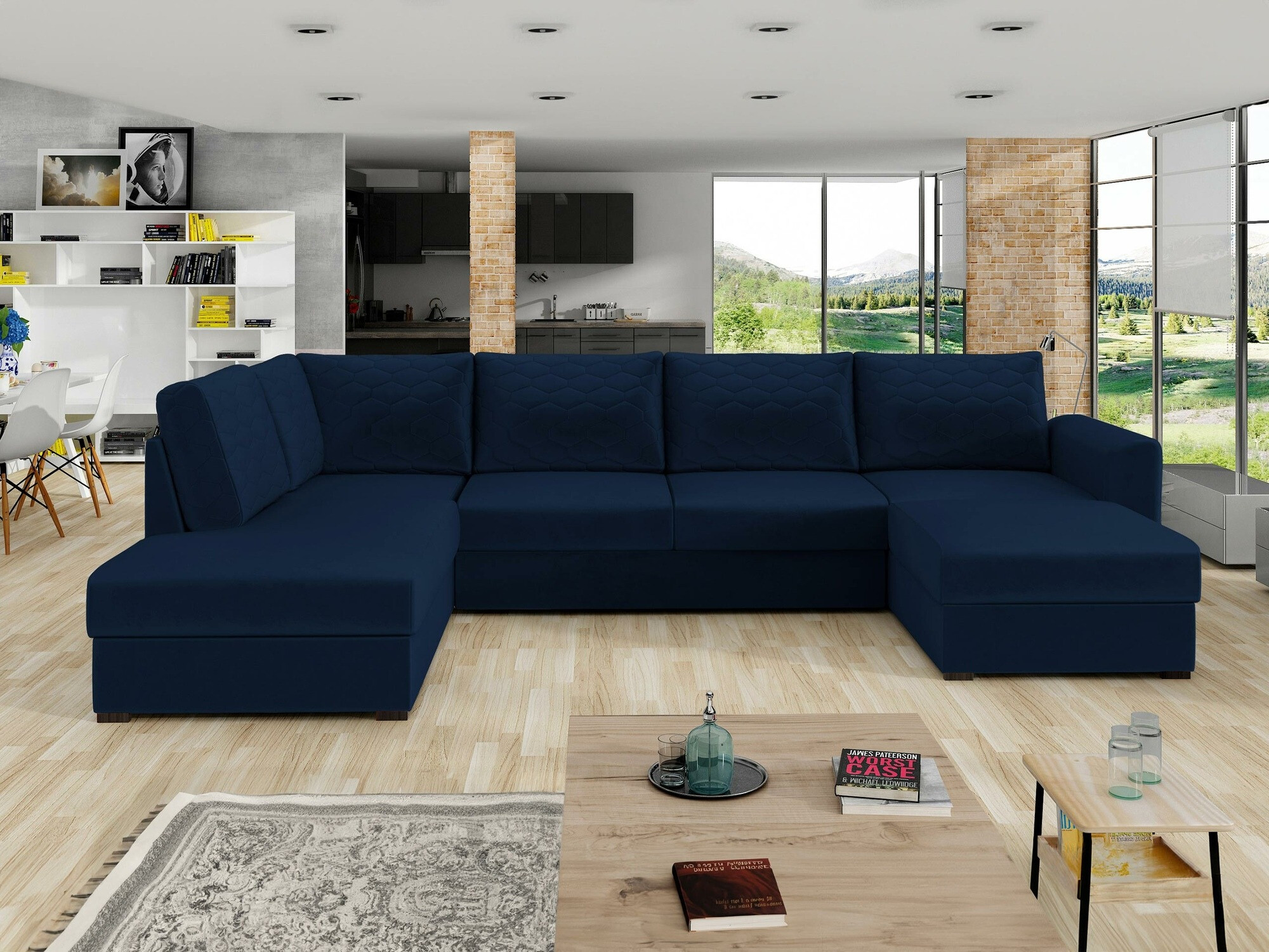 Ъглов диван Comfivo Flumen (Magic Velvet 2216 + Magic Velvet 2216-P137)