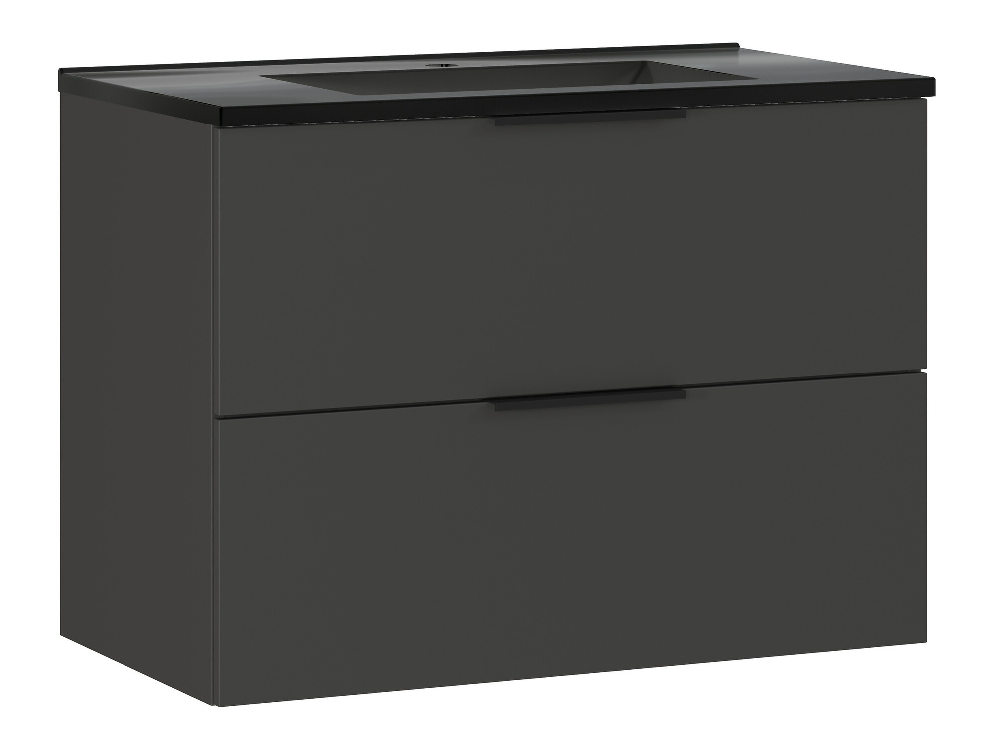 Окачен шкаф за мивка Temeli 108 (Графит + Черен)