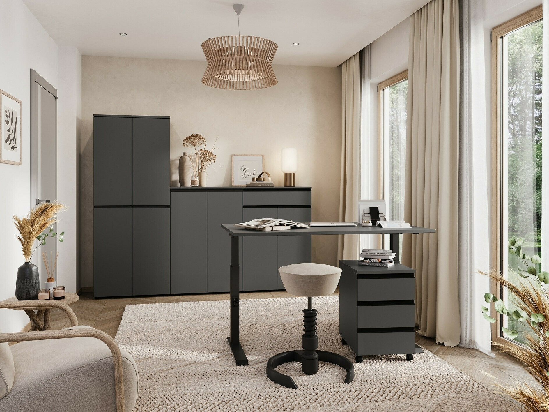 Офис бюро Vesbeno 110 (Графит + Черен)