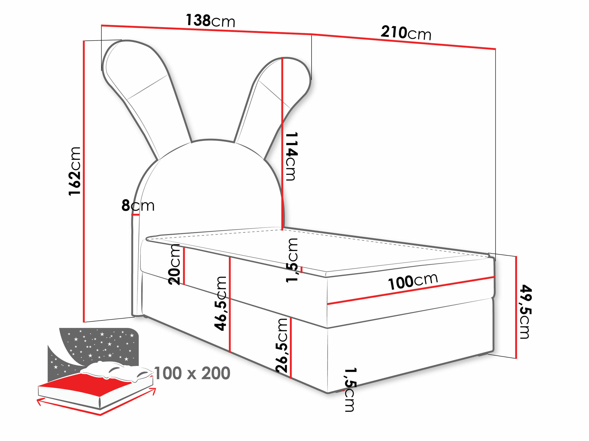 Континентално легло Stylus (Magic Velvet 2239)
