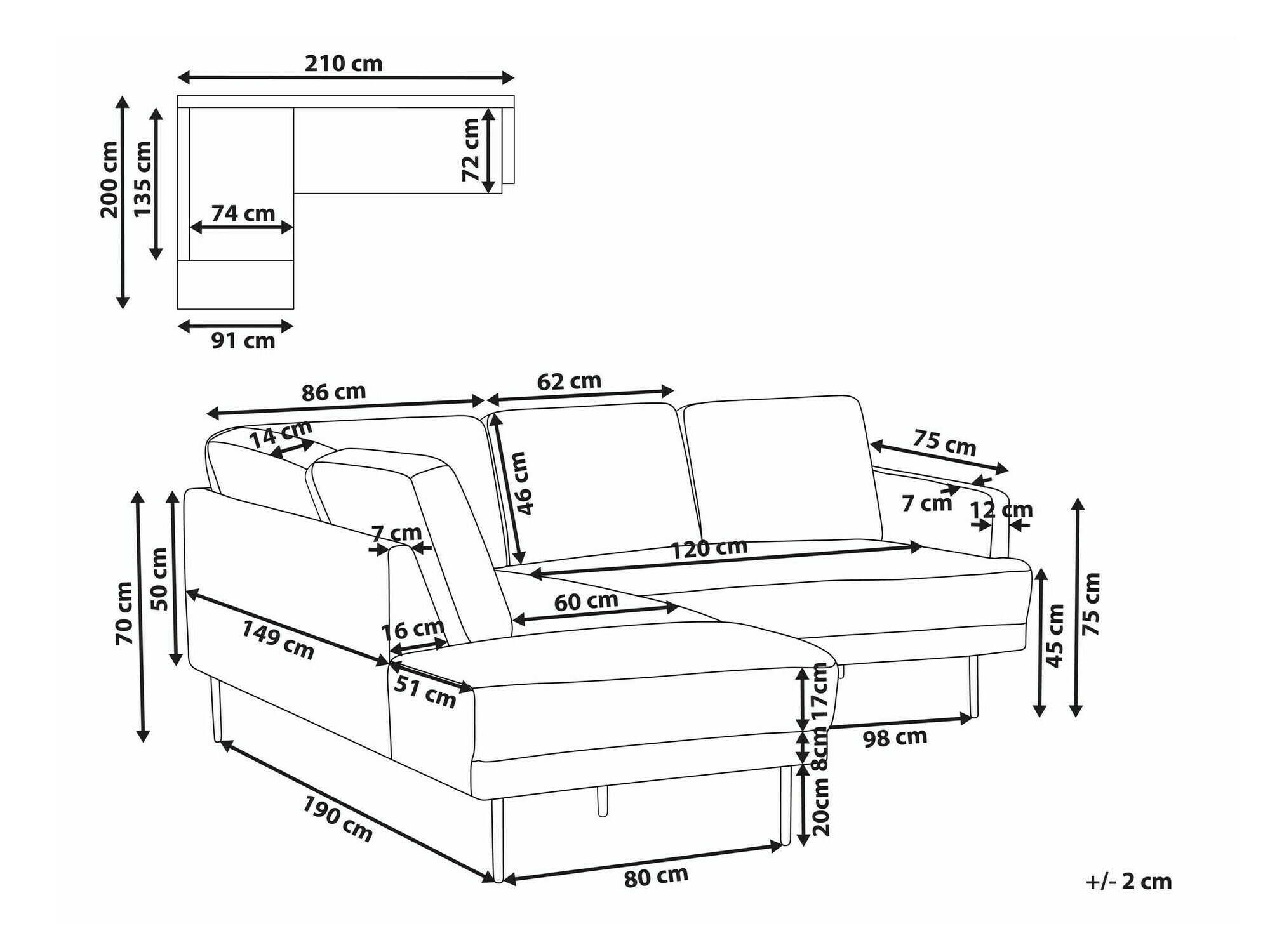 Ъглов диван Salmono 100 (Тъмно зелено)