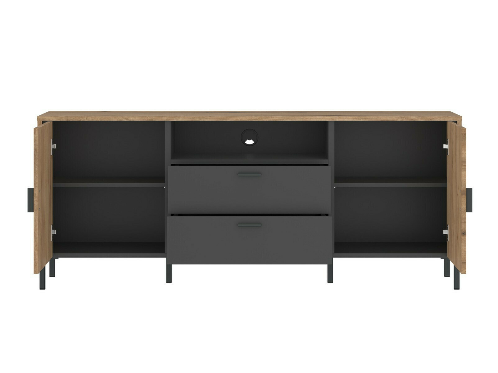 ТВ шкаф Morelmi 100 (Антрацит + Дъб)