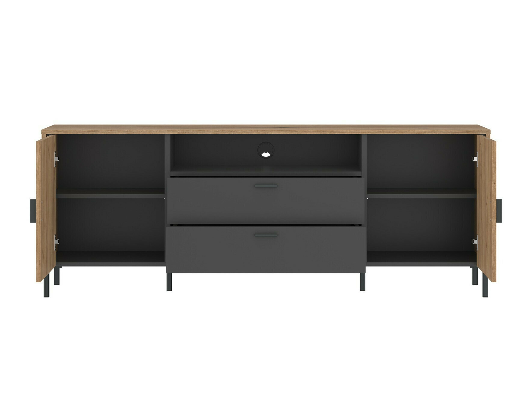 ТВ шкаф Morelmi 101 (Антрацит + Дъб)