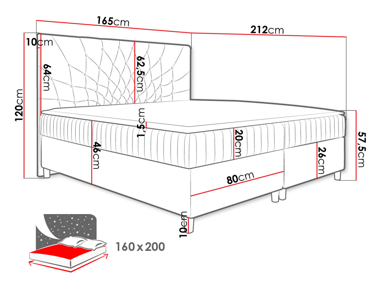 Континентално легло Civitas (Manila 02)