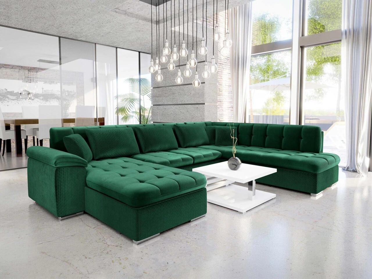 Ъглов диван Comfivo Gemma V (Magic Velvet 2225-151 + Venus Velvet 2941)