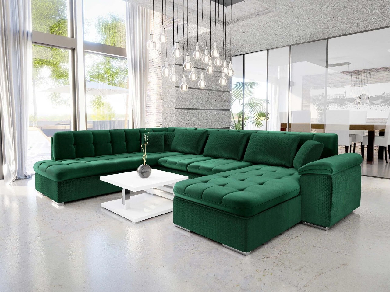 Ъглов диван Comfivo Gemma V (Magic Velvet 2225-151 + Venus Velvet 2941)