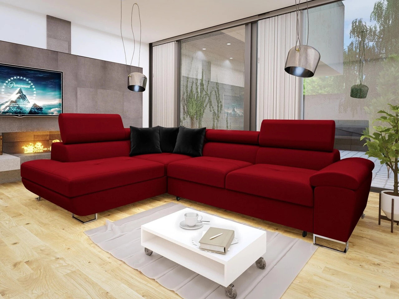 Ъглов диван Comfivo Ruta II (Venus Velvet 2926 + Magic Velvet 2219)