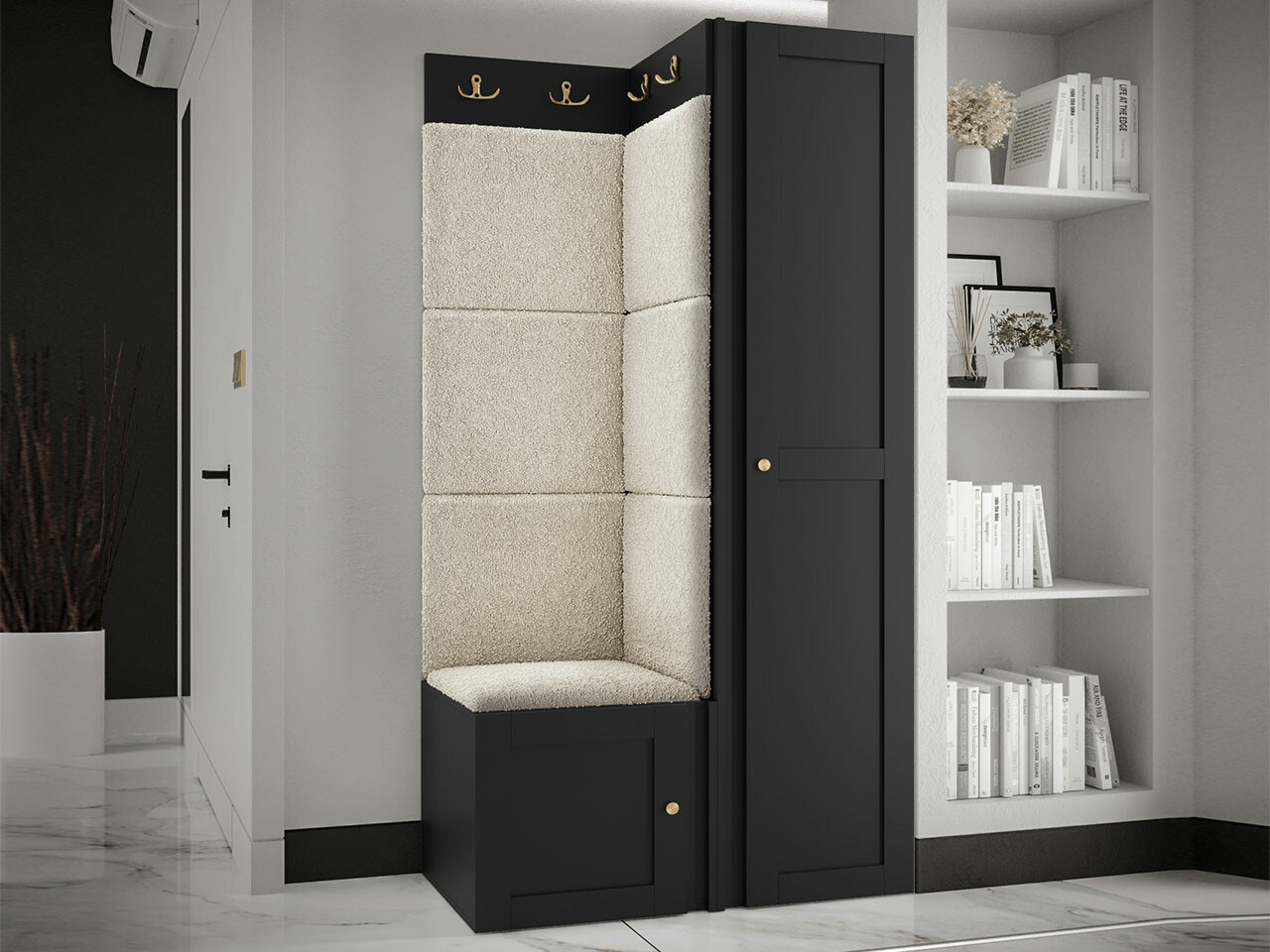 Комплект за антре Hartford 381 (Черен)