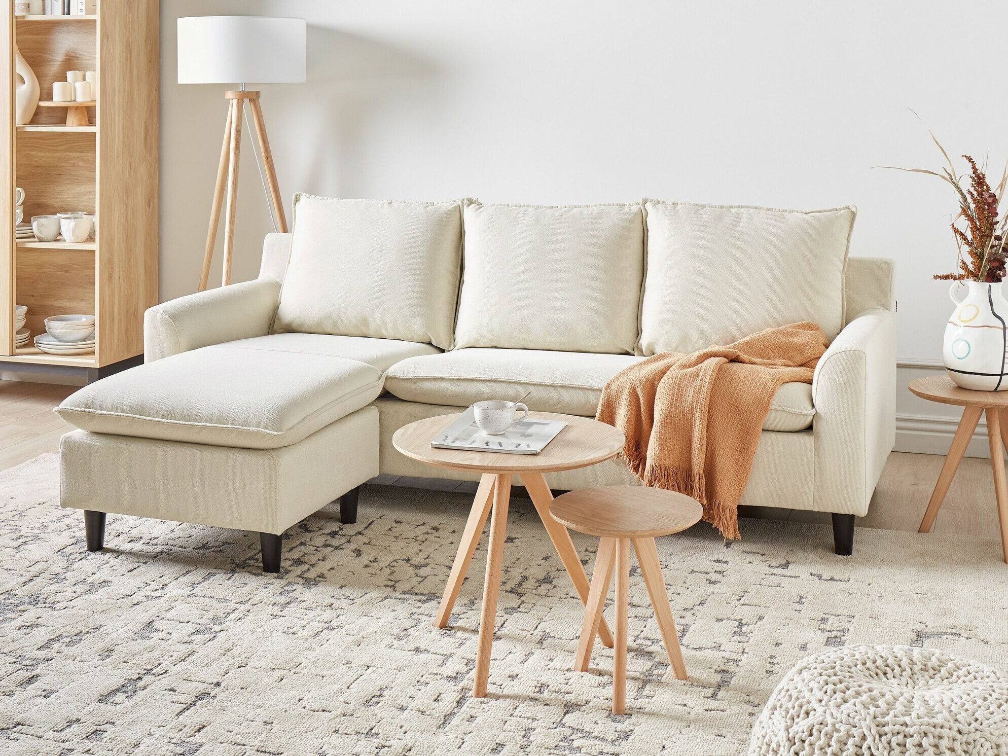 Ъглов диван Berwyn 1395 (Бежов)