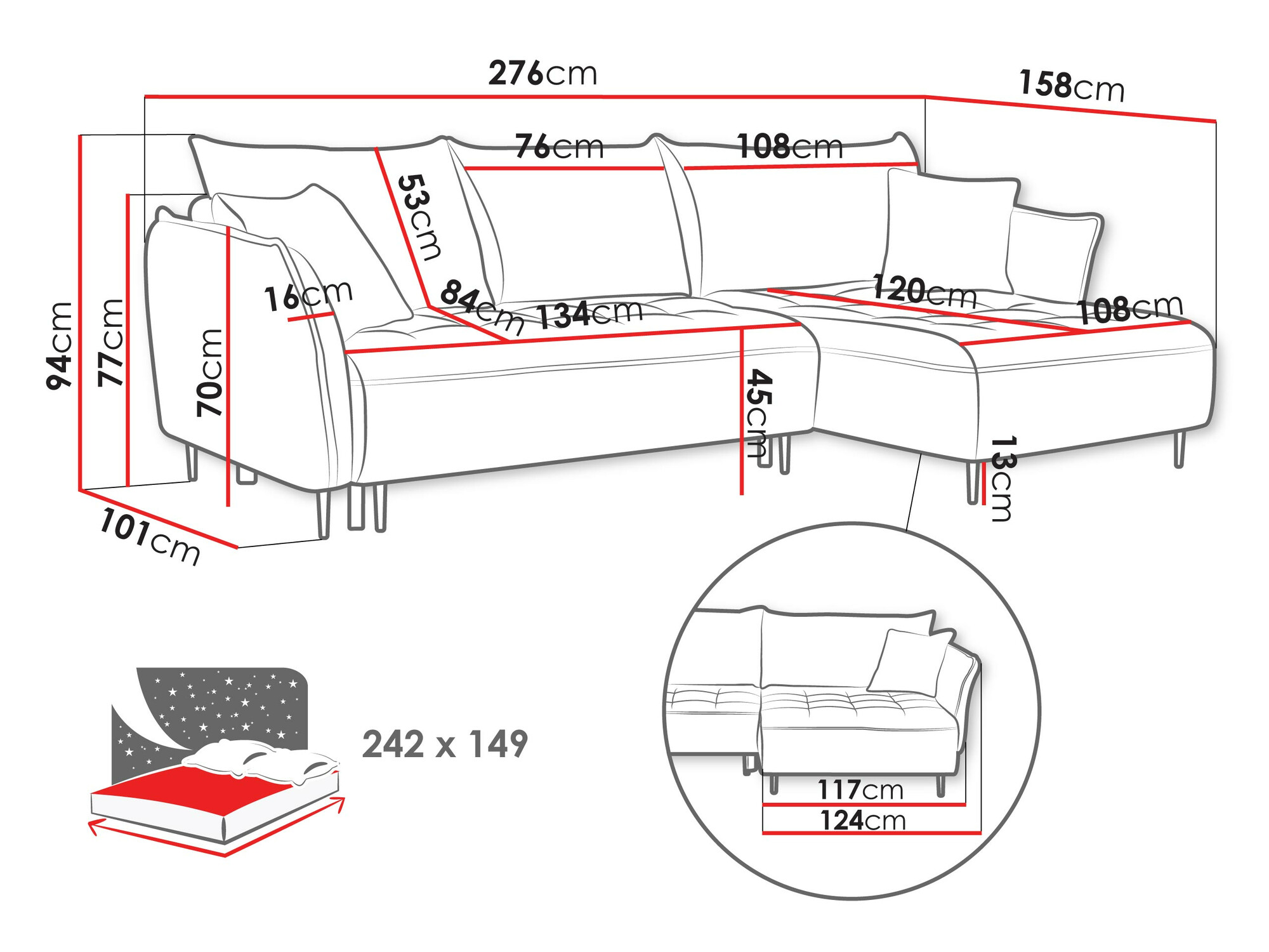 Ъглов диван TrendyNest 102 (Onega 02)