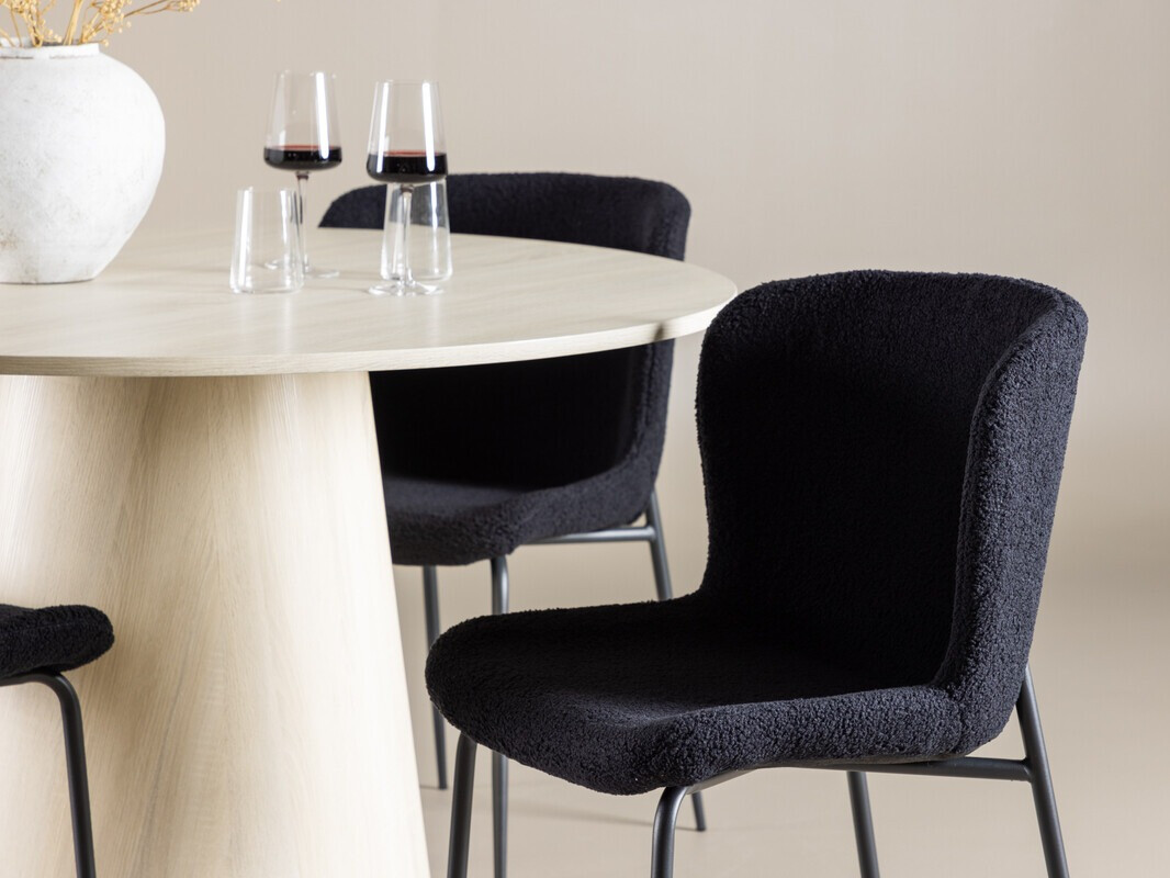 Маса и столове за трапезария Dallas 4554 (Черен)