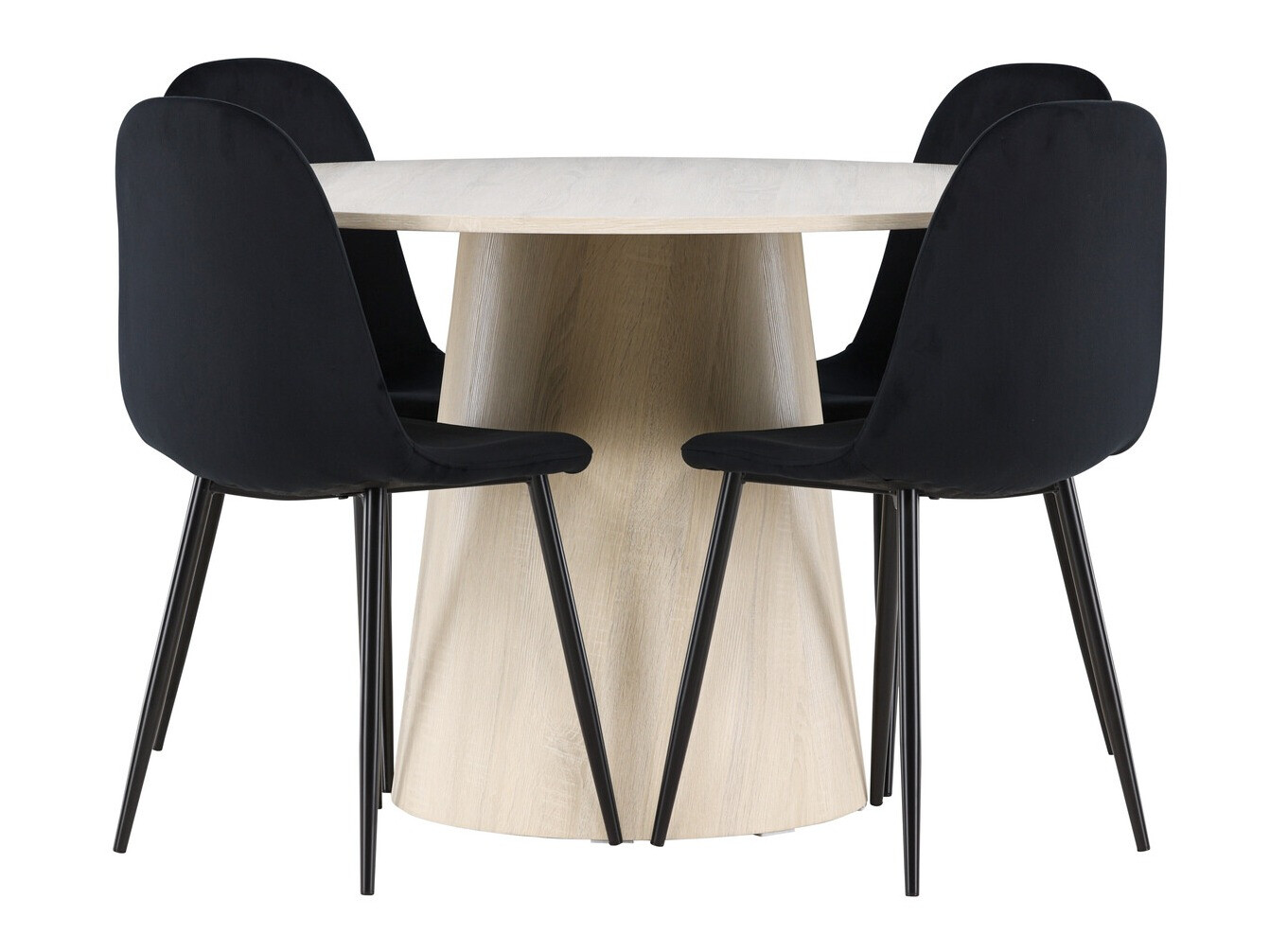 Маса и столове за трапезария Dallas 4556 (Черен)