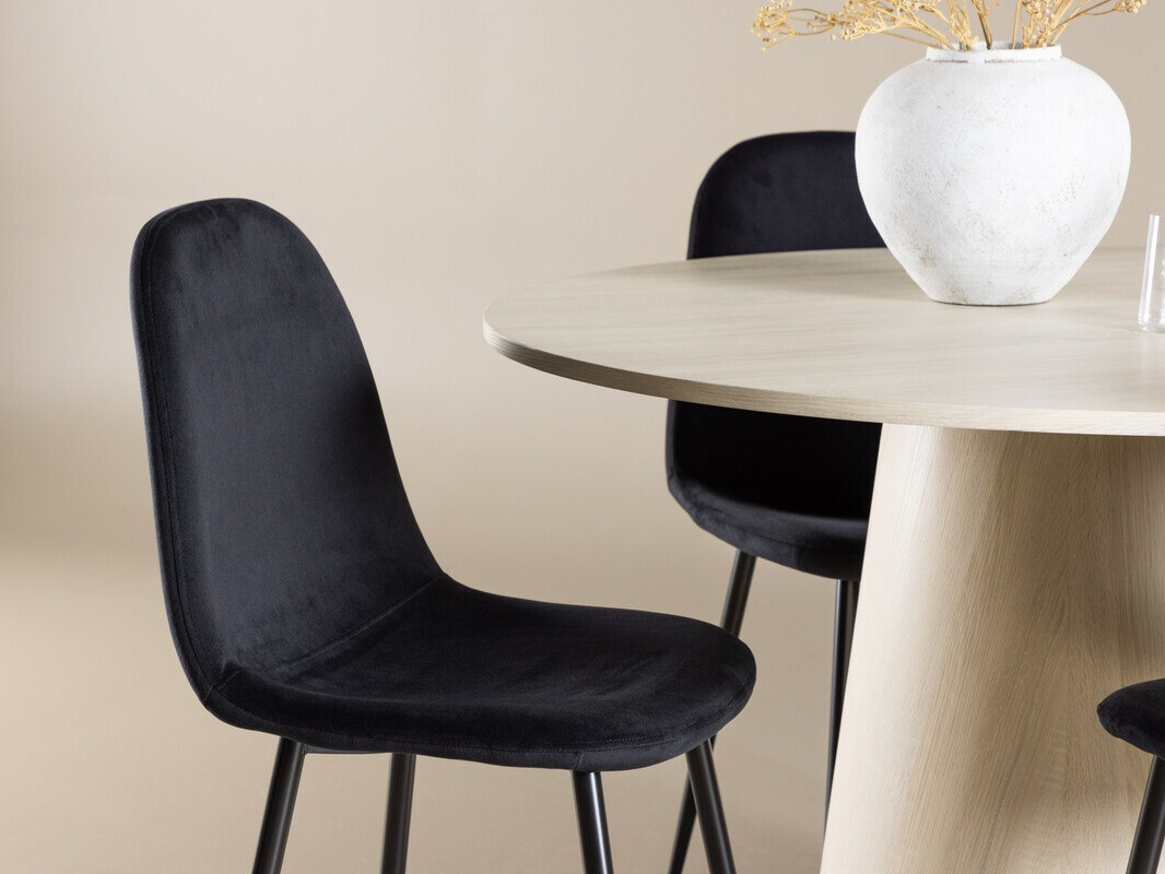 Маса и столове за трапезария Dallas 4556 (Черен)