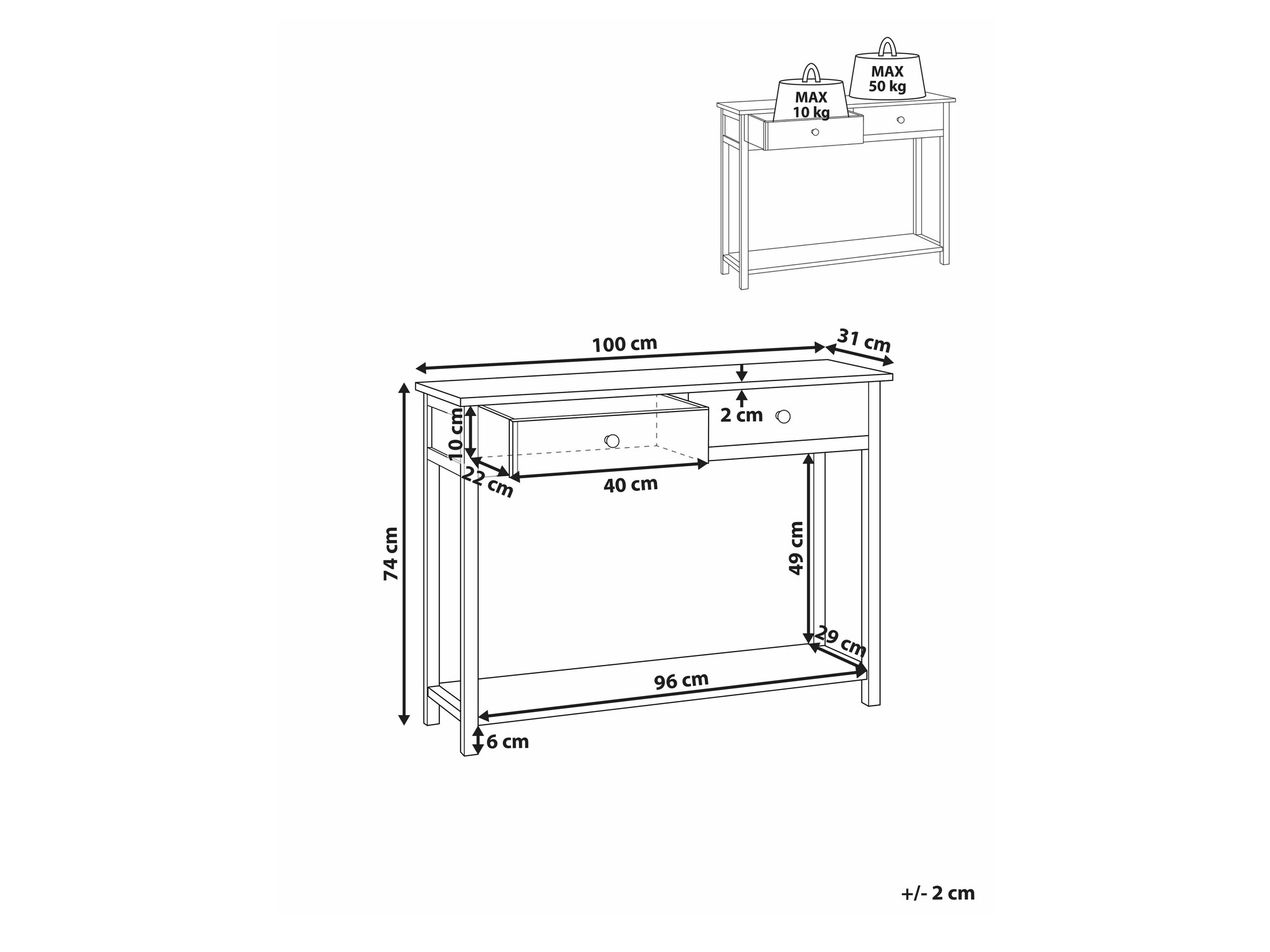Конзолна маса Melmone 103