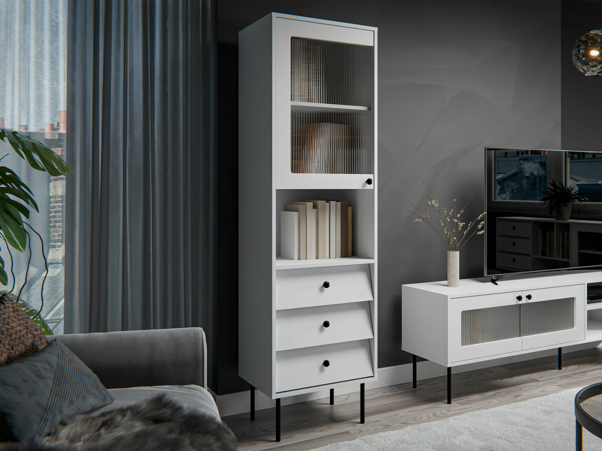 Етажерка Feletri 105 (Бял)