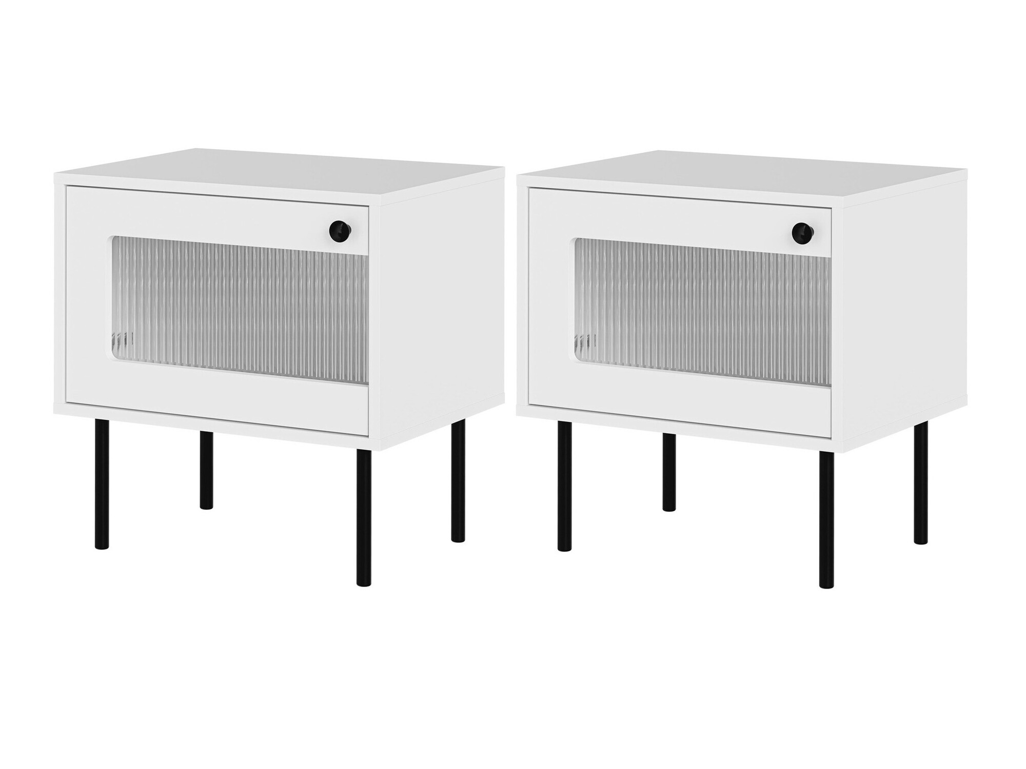 Комплект нощни шкафчета Feletri 107 (Бял)