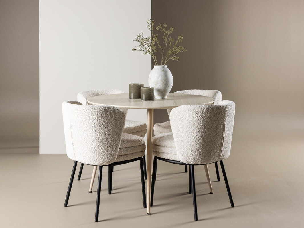 Маса и столове за трапезария Dallas 4561 (Ярък дърво)