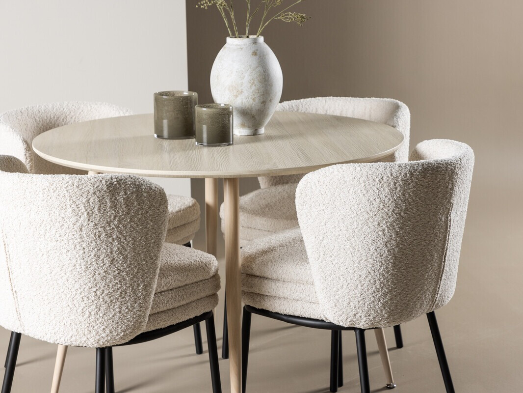 Маса и столове за трапезария Dallas 4561 (Ярък дърво)