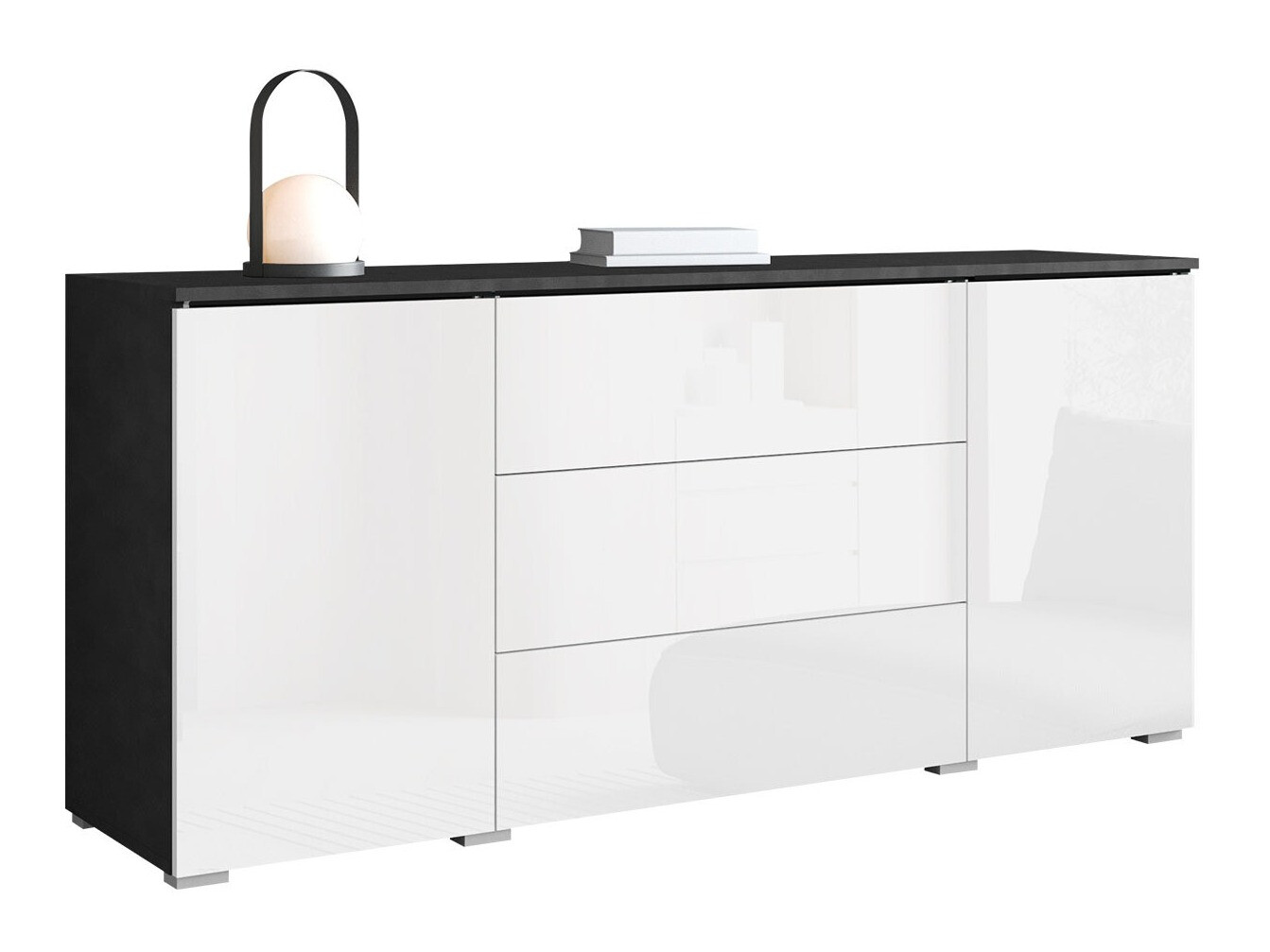 Скрин Sarasota 142 (Matera сив + Бял гланц)