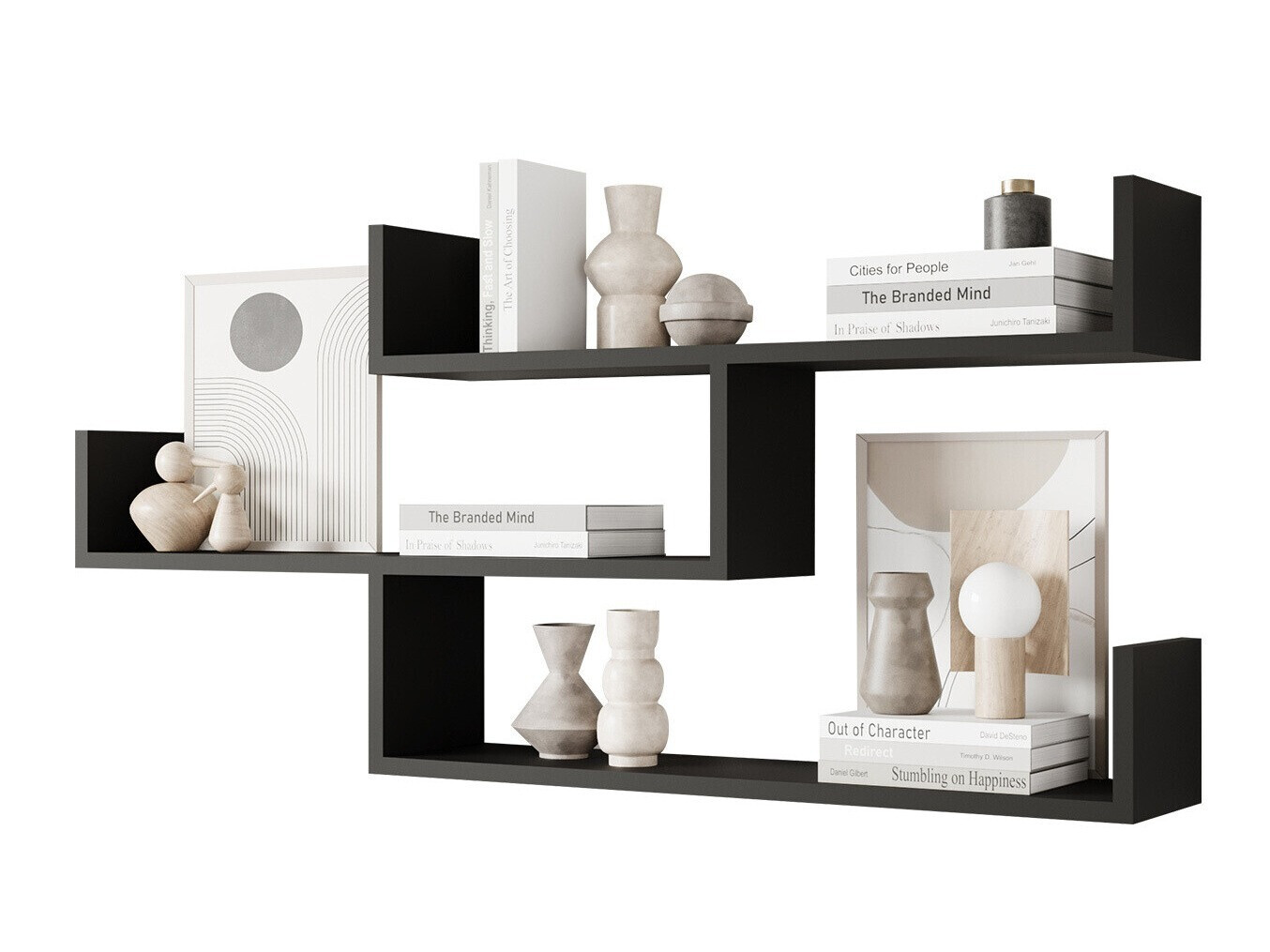 Стенна етажерка Lexicon I (Графит)