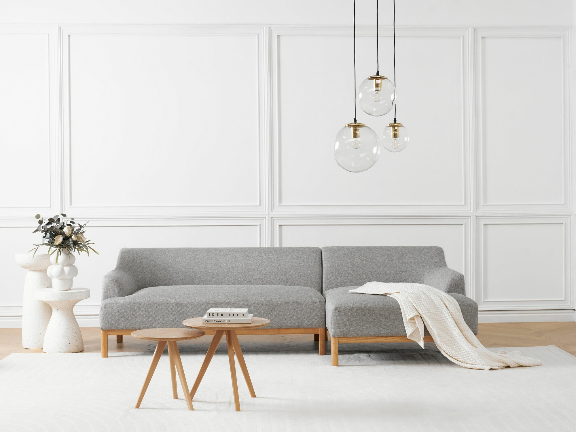 Ъглов диван Berwyn 2229 (Сив)