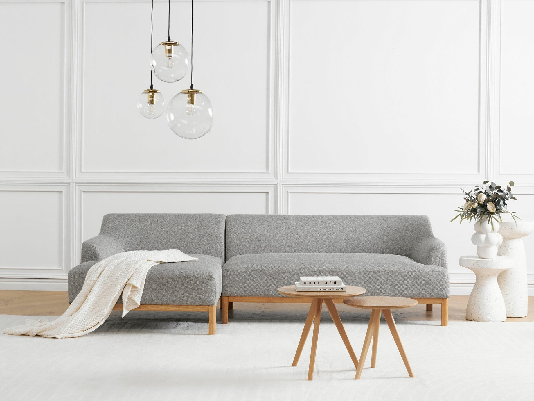 Ъглов диван Berwyn 2229 (Сив)