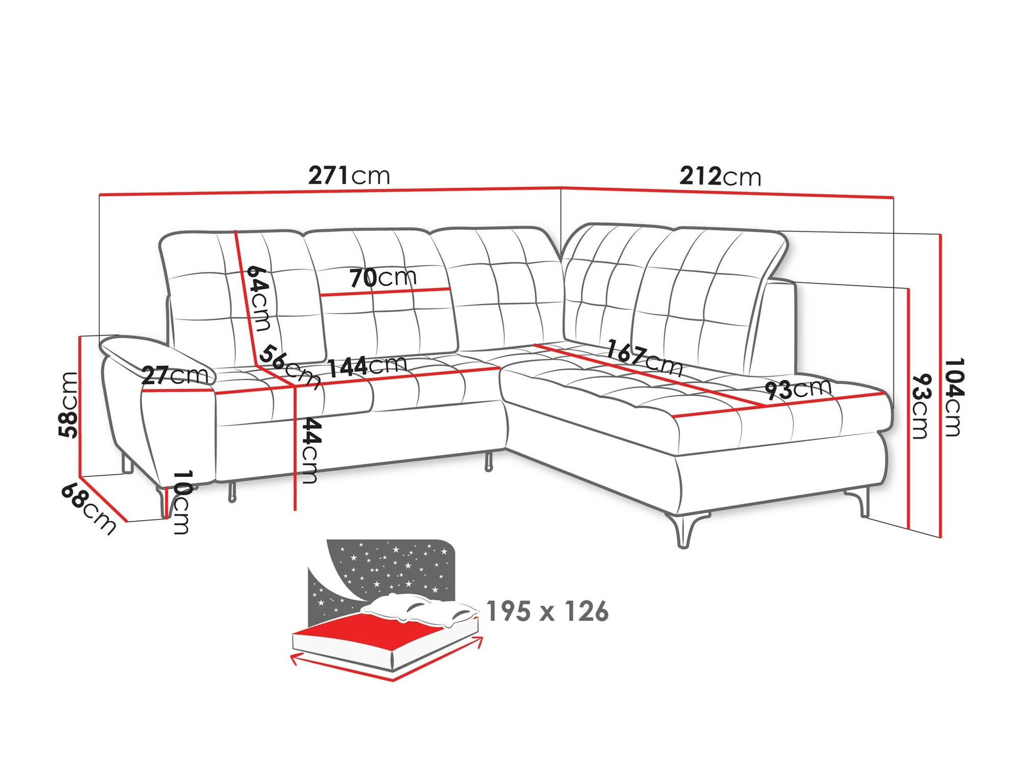 Ъглов диван Sanford 101 (Manila 02)