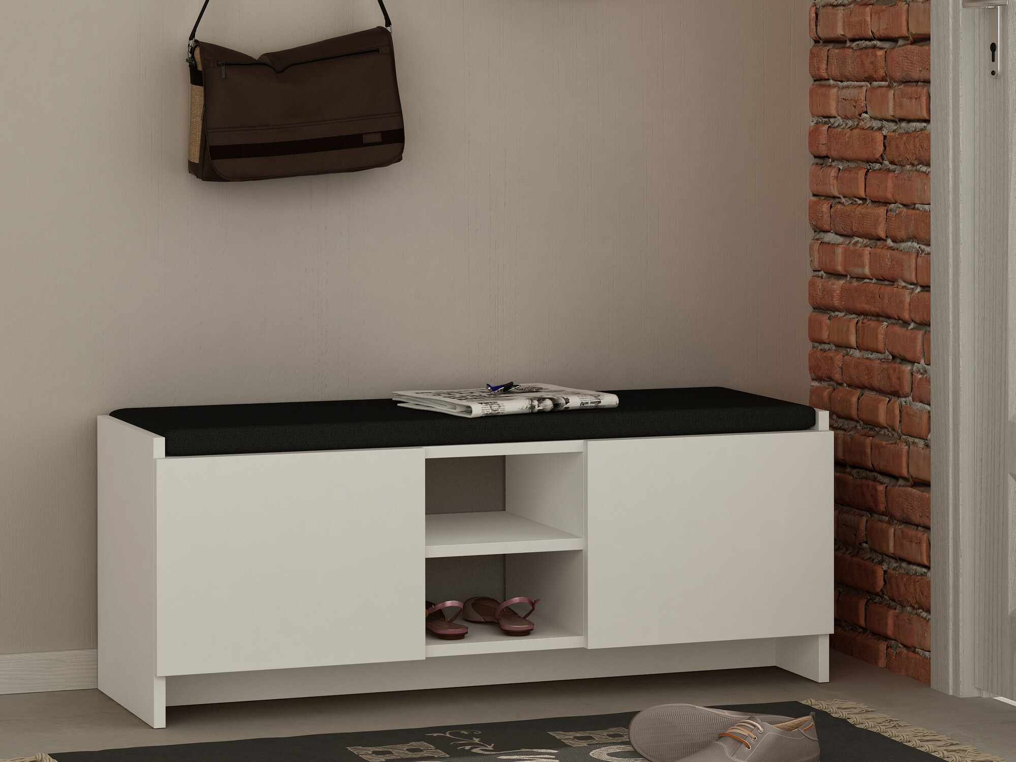 Етажерка за обувки Kailua 1047 (Бял)