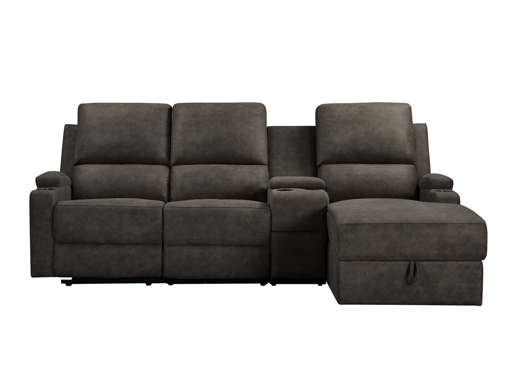 Ъглов реклайнер Denton 1368 (Тъмнокафяв)