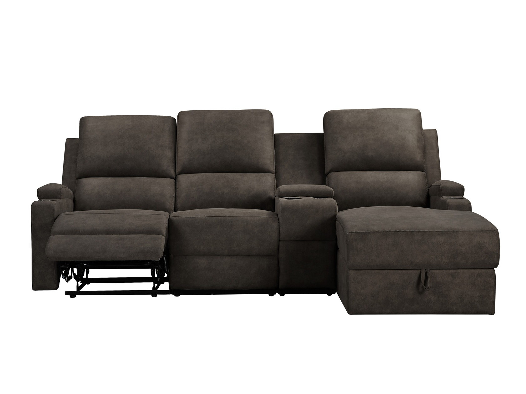 Ъглов реклайнер Denton 1368 (Тъмнокафяв)