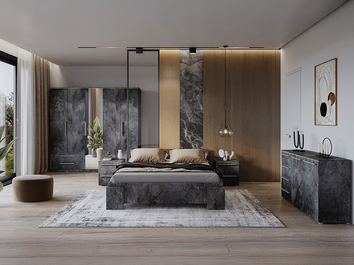 Гардероб Torvire 121 (Тъмен бетон)