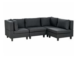 Модулен ъглов диван Elbmeli 108 (Черен)