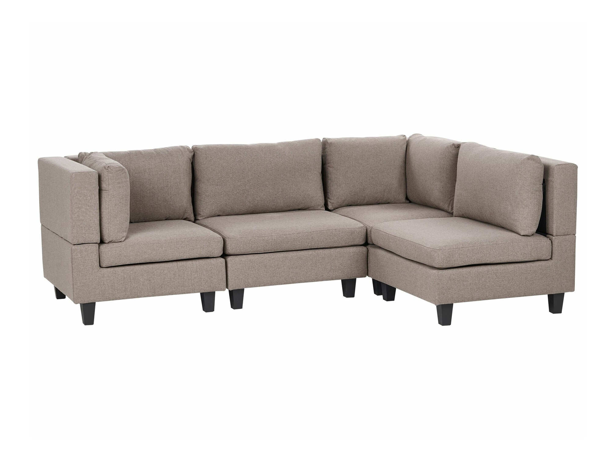 Модулен ъглов диван Elbmeli 108 (Кафяв)