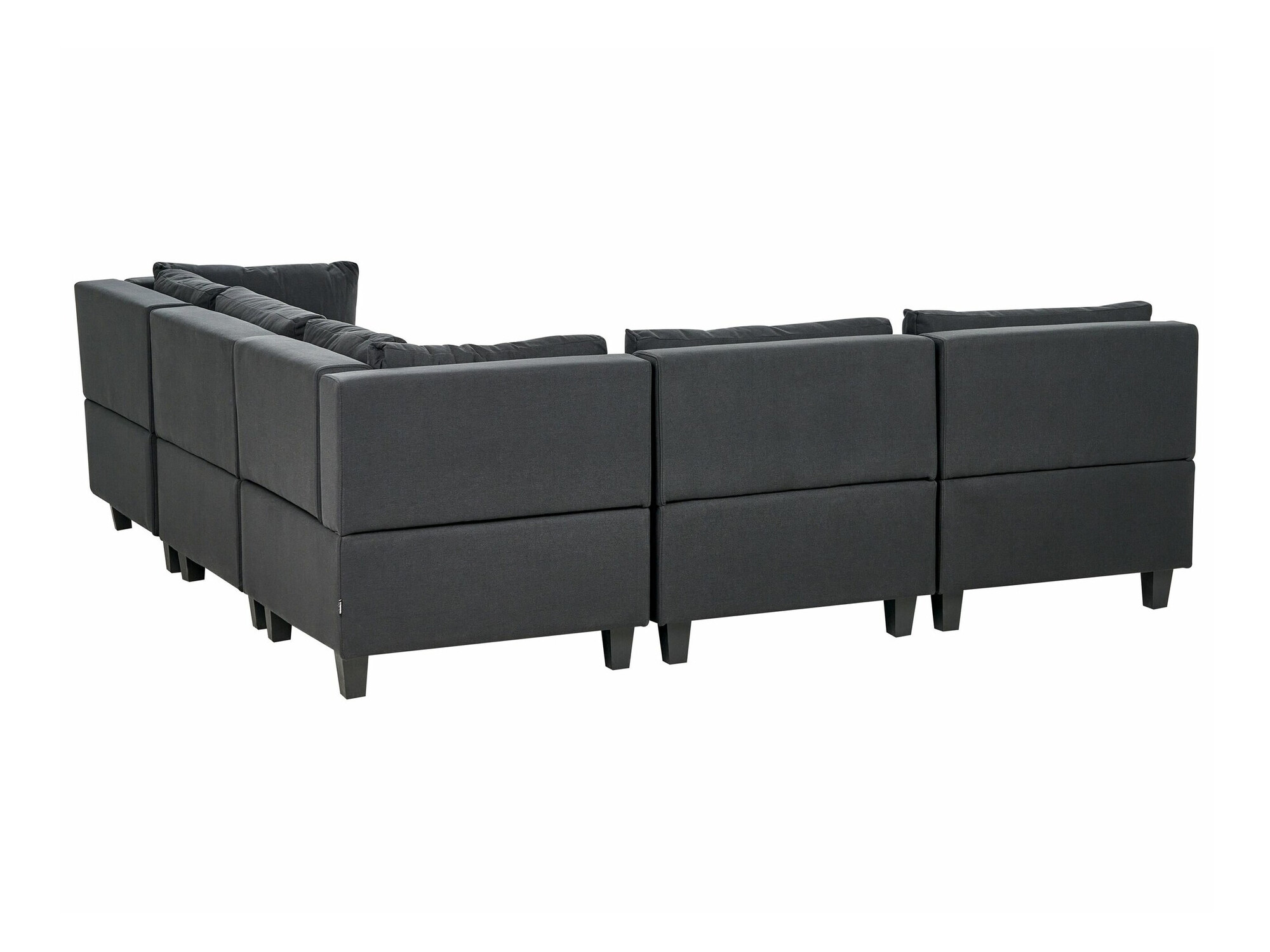 Модулен ъглов диван Elbmeli 109 (Черен)