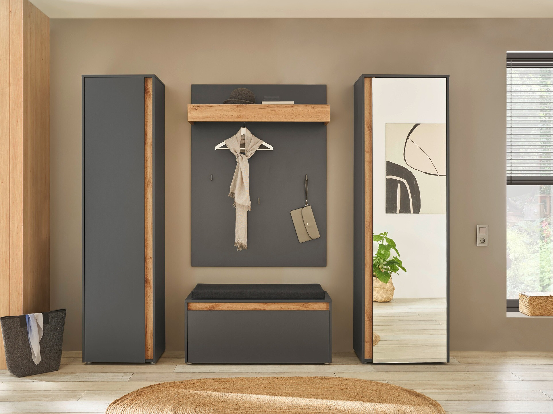 Гардероб Elbsori 160 (Антрацит)