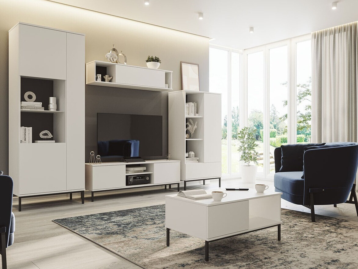 Комплект за хол Lomsore 108 (Бял)