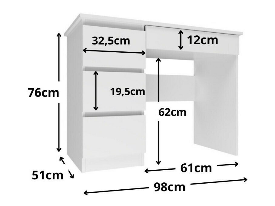 Офис бюро Elbvelu 108 (Бял)