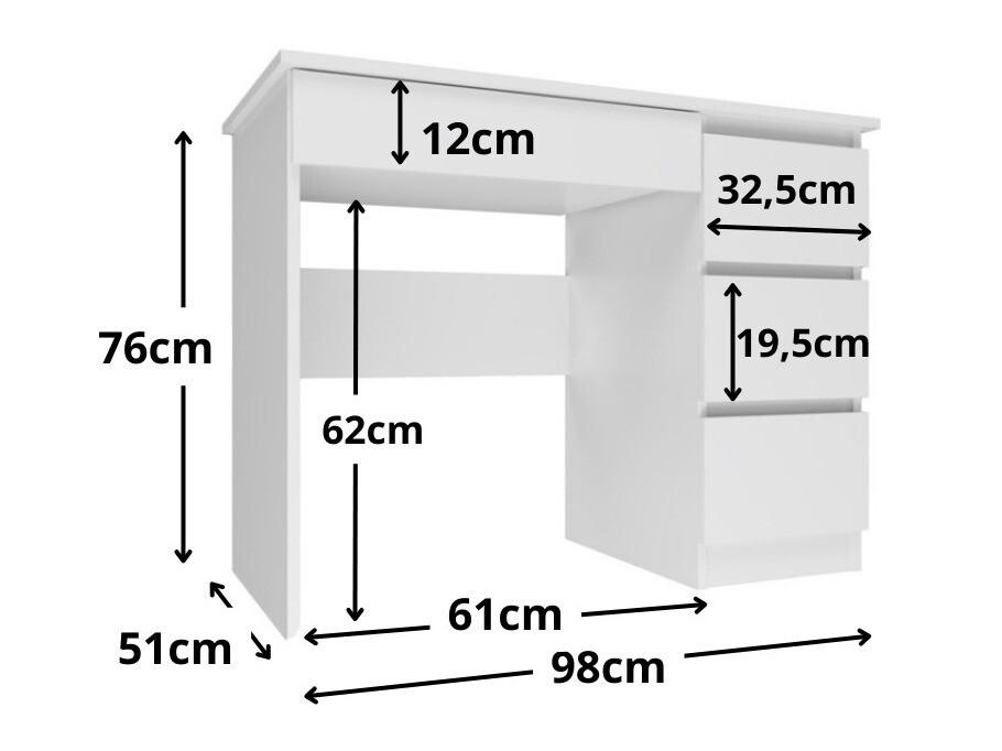 Офис бюро Elbvelu 108 (Бял)