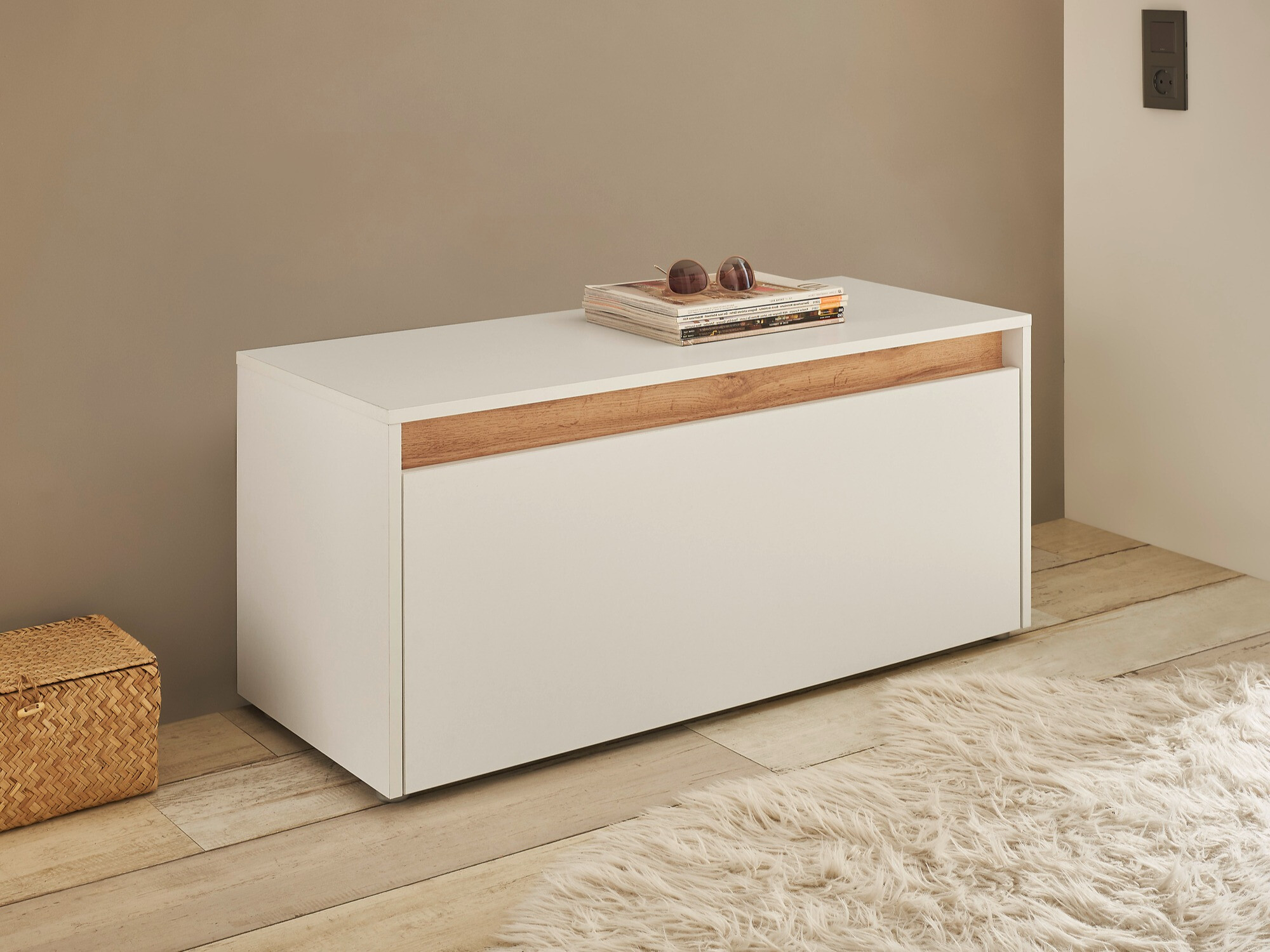 Шкаф за обувки Elbsori 163 (Бял)