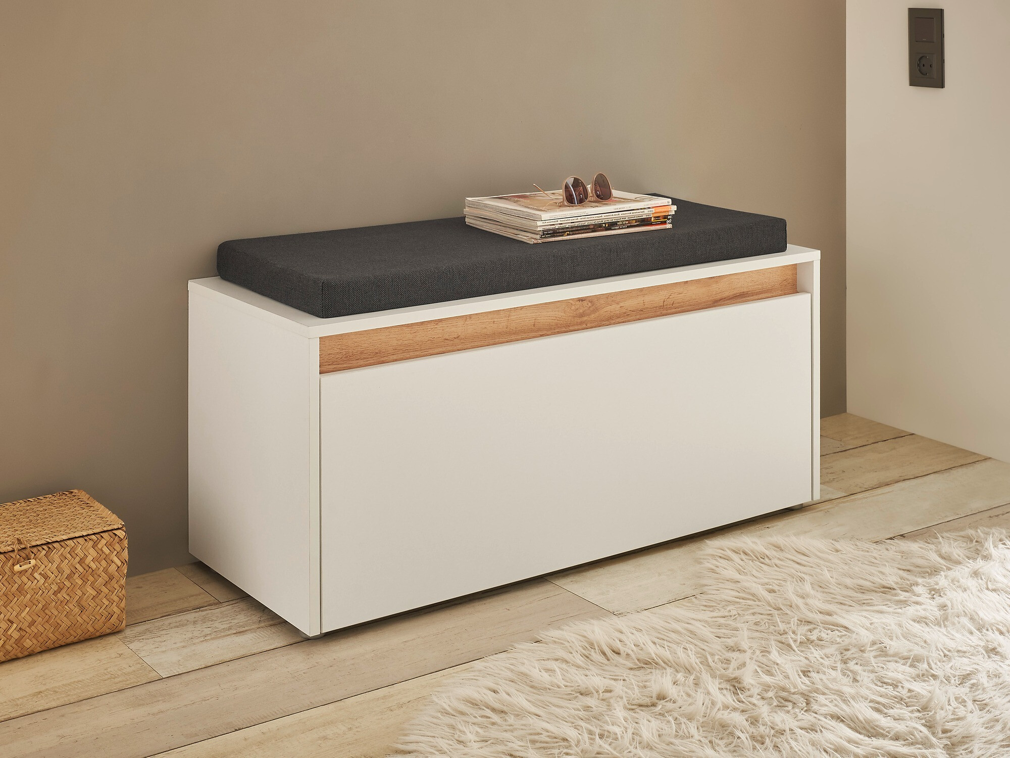 Шкаф за обувки Elbsori 164 (Бял)