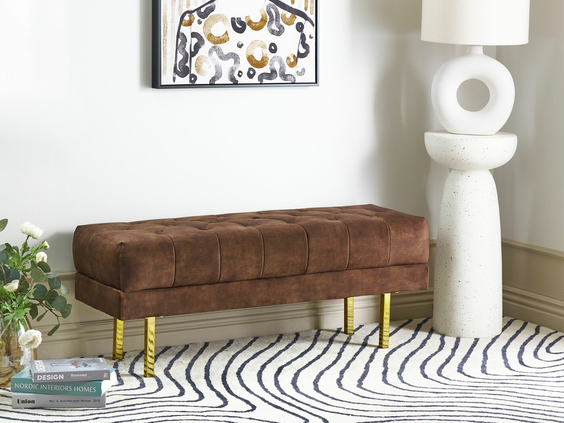 Тапицирана пейка Berwyn 2243 (Кафяв)