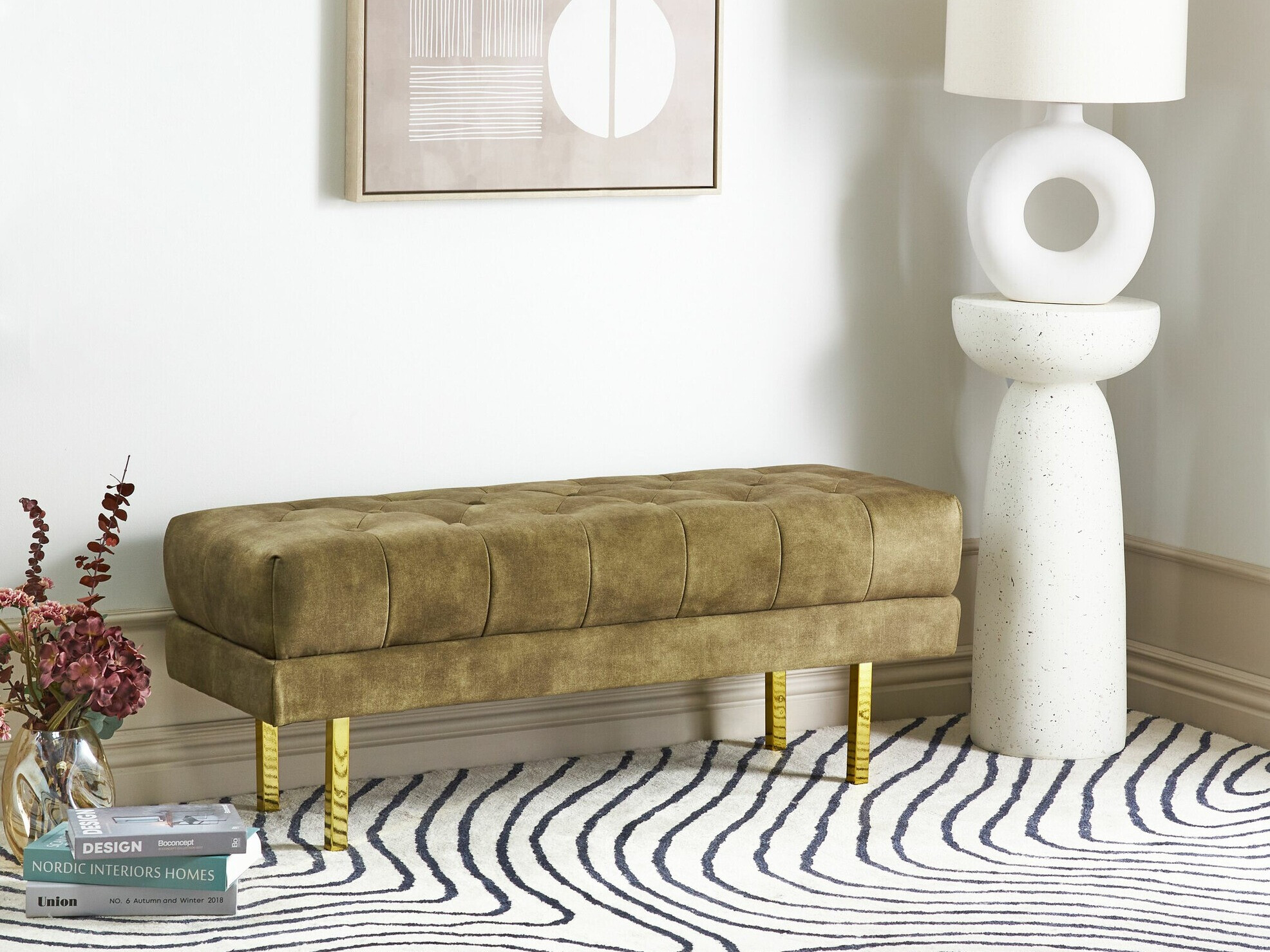 Тапицирана пейка Berwyn 2243 (Зелен)