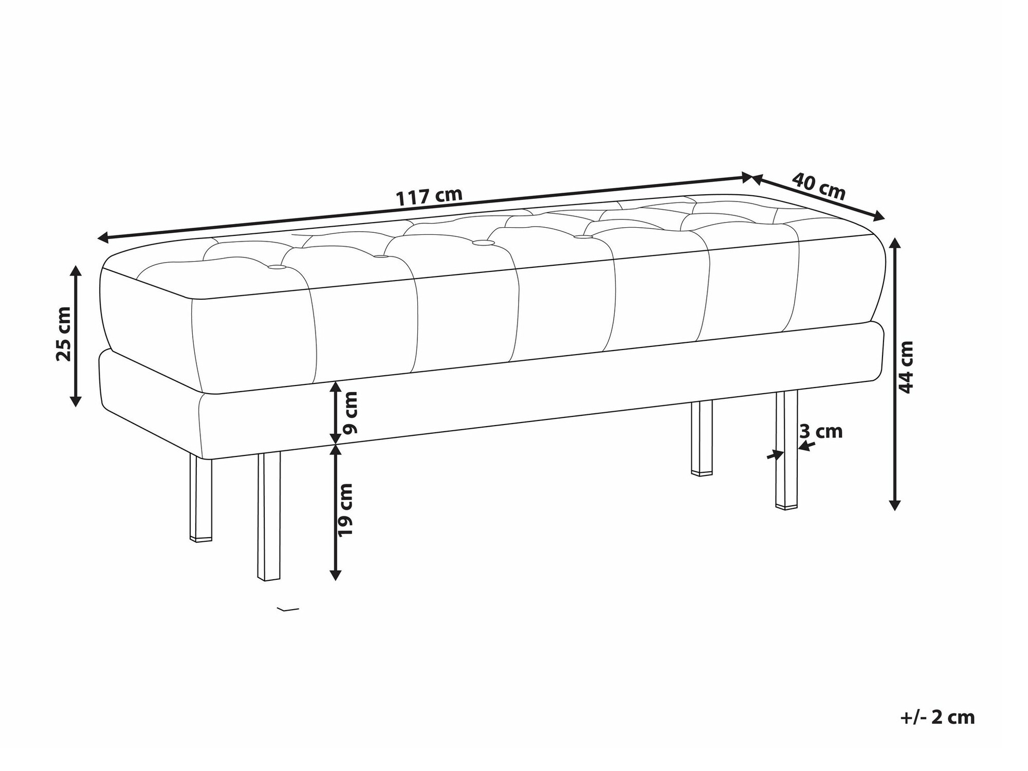 Тапицирана пейка Berwyn 2243 (Зелен)