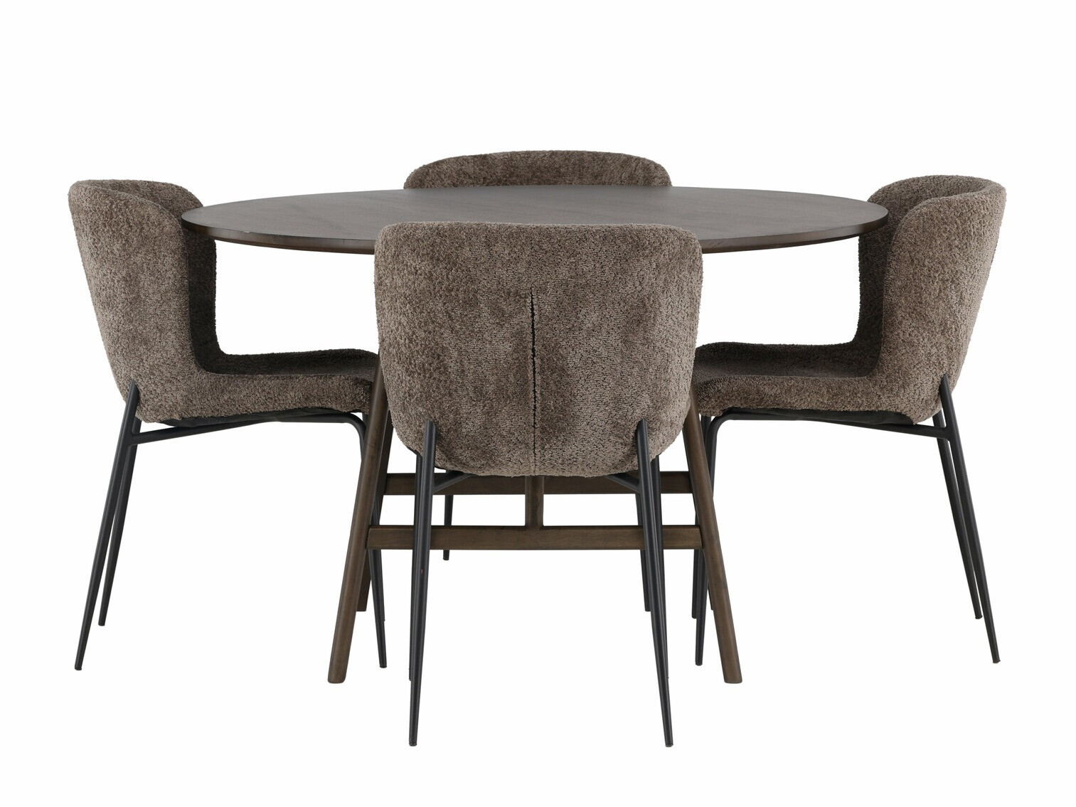 Маса и столове за трапезария Dallas 4570 (Кафяв)